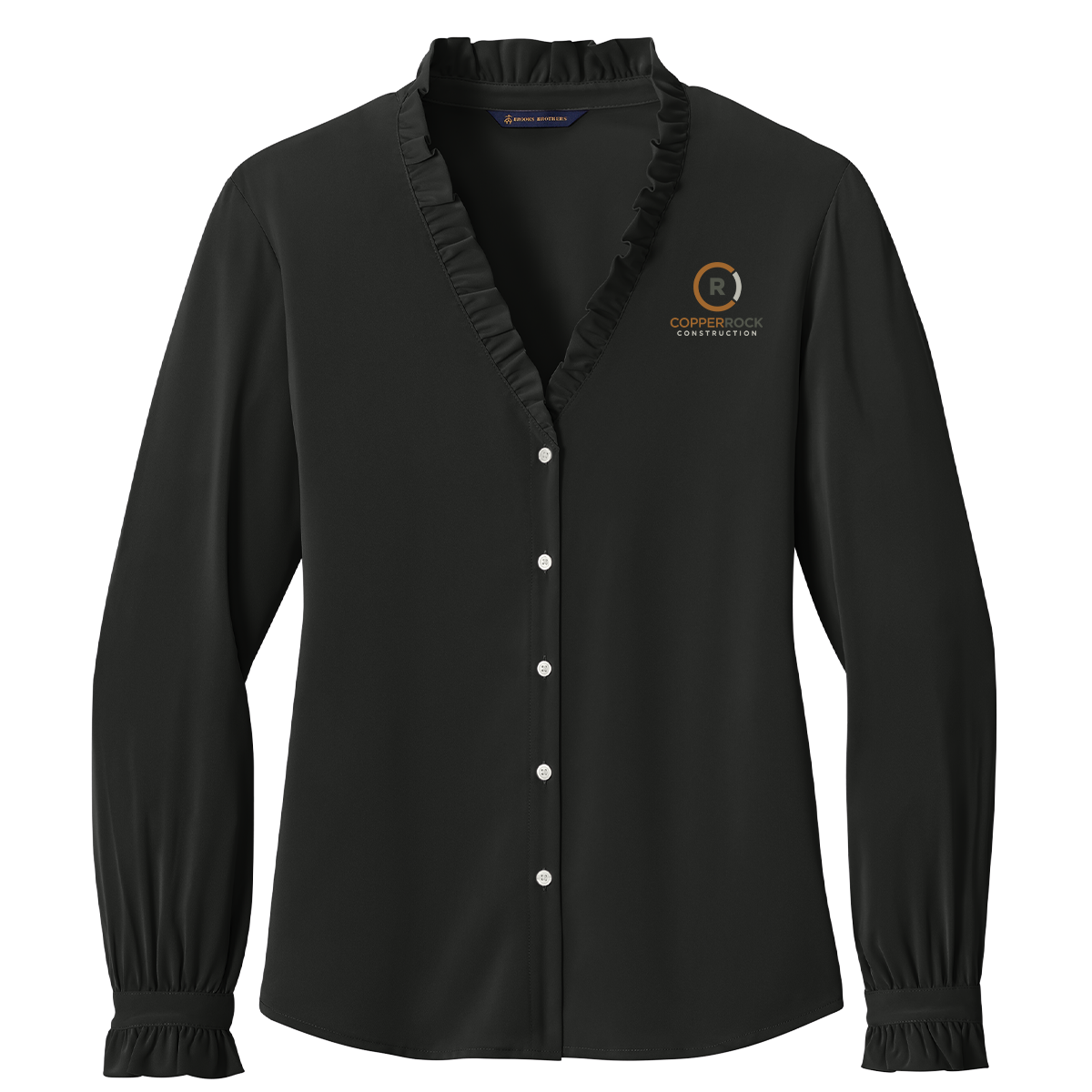 Women's Long Sleeve Ruffle Collar Blouse
