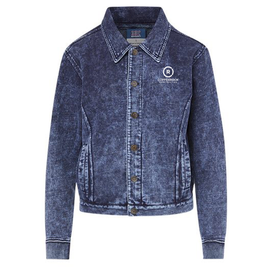 MV Sport - Women's Mila Acid Wash Denim Terry Jacket